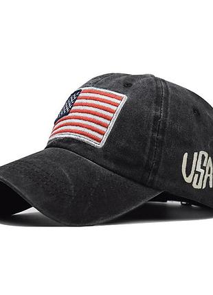 Мужская бейсболка narason черная с логотипом america