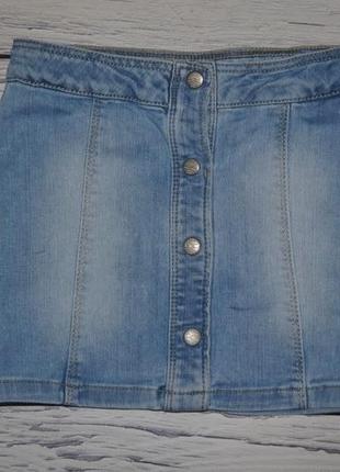 5 - 6 лет 116 см фирменная крутая джинсовая мини юбка моднице на кнопках зара zara5 фото