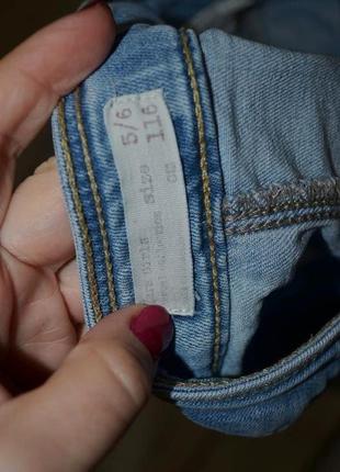 5 - 6 лет 116 см фирменная крутая джинсовая мини юбка моднице на кнопках зара zara6 фото