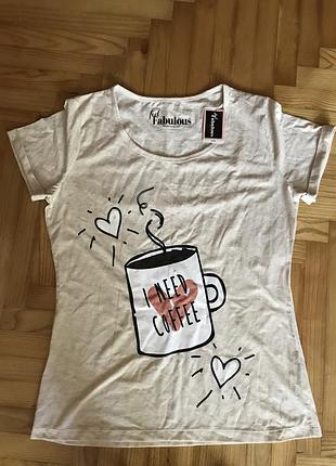 Новая футболка с принтом от peacocks! p.-14/16