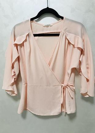 Стильна жіноча ніжно-рожева блуза