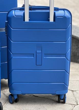 Качественный чемодан из полипропилен,модель 366,прорезиненный,надежная,колеса 360,кодовый замок,туреченя5 фото