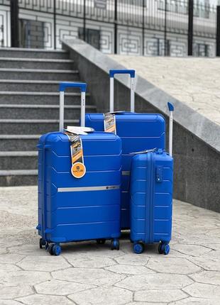 Качественный чемодан из полипропилен,модель 366,прорезиненный,надежная,колеса 360,кодовый замок,туреченя4 фото