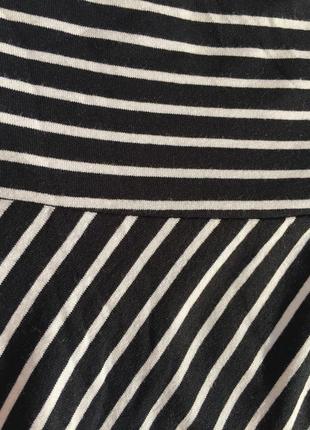 Юбка h&m в полоску черно-белая спідниця р. m/l6 фото