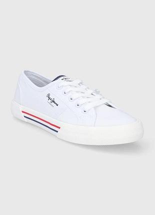 Білі кеди,літні текстильні кеди peppe  jeans