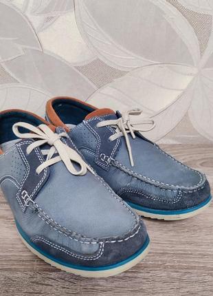 Мужские кожаные мокасины, топсайдеры clarks size 422 фото