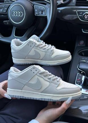 Женские кроссовки, кеды nike sb dunk low retro silver beige / женккие кроссовки, кеды найк сб серо-белые7 фото