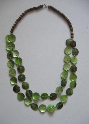 Ошатні коралі - намисто - кольє - перламутр + кокос!