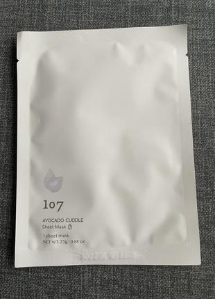 Маска с авокадо тканевая oneoseven avocado cuddle sheet mask