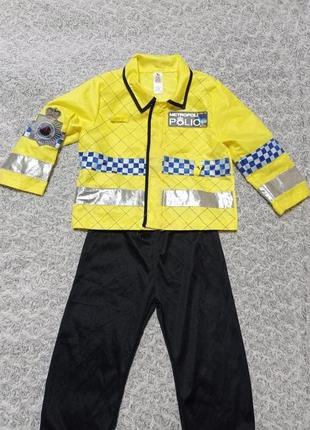 Карнавальний костюм поліцейський поліція голограма 3-4 роки