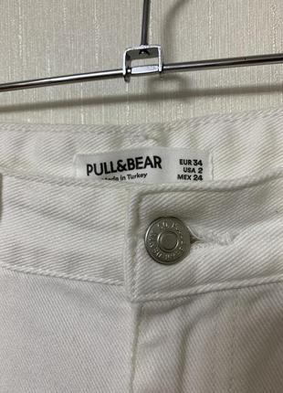 Pull&bear джинсы белые8 фото