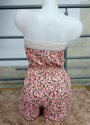 🔥 обвал цен🔥актуальный лёгкий ромпер комбинезон шорты с цветочным принтом "new look"5 фото