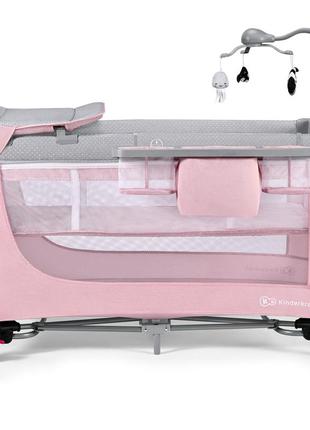 Кровать-манеж с пеленатором kinderkraft leody pink (kcleod00pnk00ac)2 фото