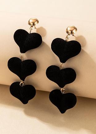 Сережки сердечка