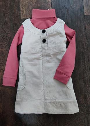 Вельветовый сарафан zara 4-5 лет