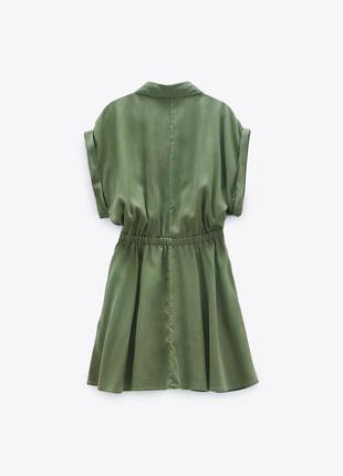Новая коллекция! стильное платье туника цвета хаки, zara, рр xl-xxl2 фото