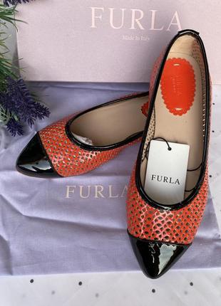 🔥 furla 🔥 шкіряні балетки позмір 36,5 фурла2 фото