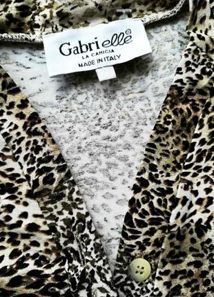 445.практична блузка в принт з якісного матеріалу італійського бренду gabrielle la camicia.6 фото
