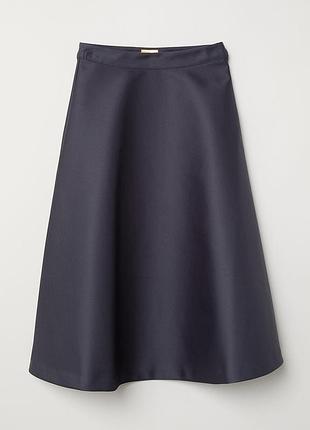 Юбка h&m атлас черная