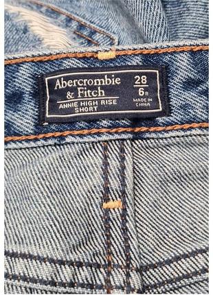 Джинсовые короткие шорты с вышивкой abercrombie&fitch7 фото