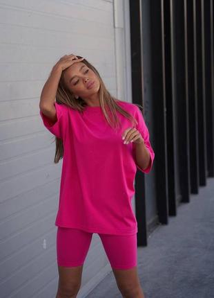 Качественная базовая однотонная футболка кулир черная молочная белая серая графит зеленая фуксия хлопковая оверсайз свободная широкая