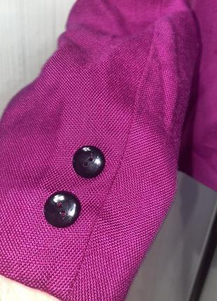 Пиджак ретро винтаж малиновый розовый вискоза шелк4 фото