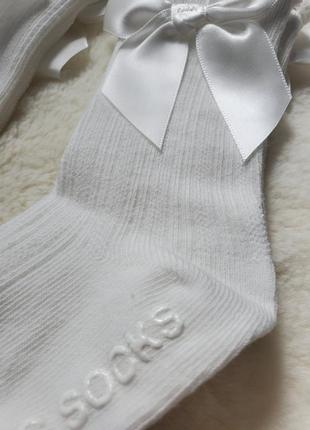 Белые детские гольфы гольфики носки для девочки на 3 6 9 12 18 24 месяцев 1 год 2 3 года5 фото