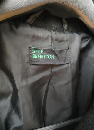 Черное пальто benetton s4 фото