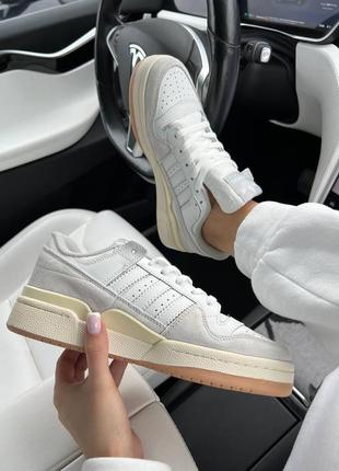 Adidas forum white кроссовки