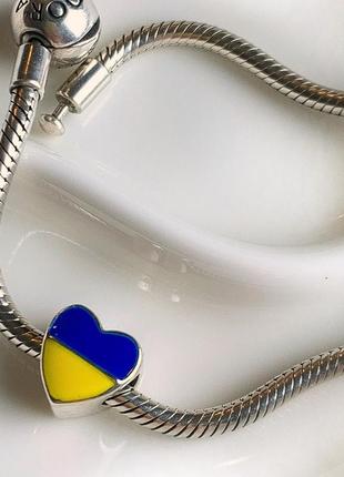 Шарм посріблений україна серце1 фото