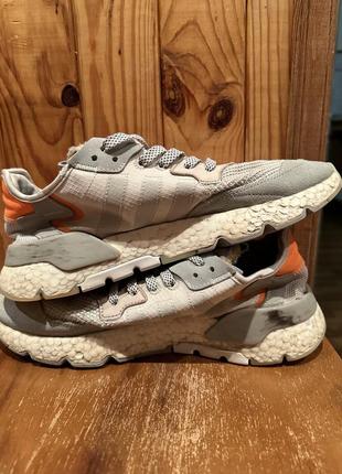 Кроссовки серые adidas nite jogger white grey 41 размер6 фото