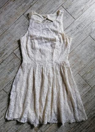 Гепюровое кружевное нежное платье сарафан only1 фото