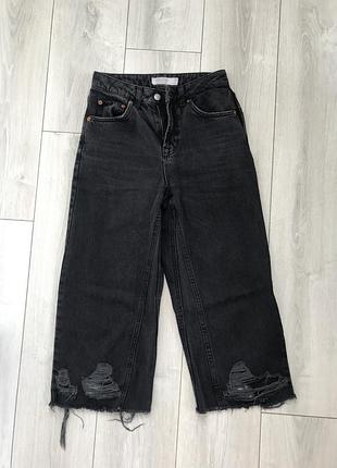 Джинсы кюлоты topshop xs -s укороченные
