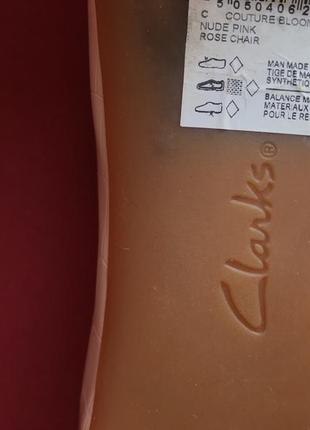 Тілесно-рожеві балетки clarks з екошкіри, 38 розмір4 фото