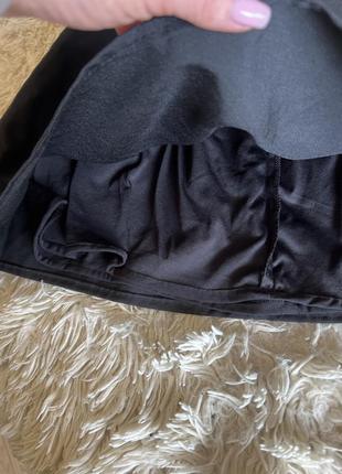 Юбка мини черная классная короткая стильная модная красивая2 фото