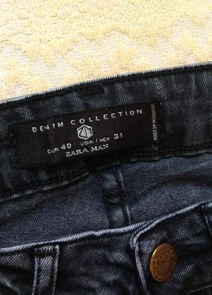 Узкачи мужские джинсы скинни zara, 40 размер.3 фото