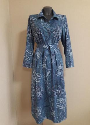 Комфортное,стильное,эффектное,деловое платье-рубашка,миди под пояс3 фото