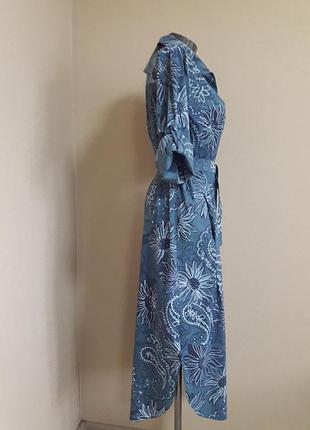 Комфортное,стильное,эффектное,деловое платье-рубашка,миди под пояс6 фото