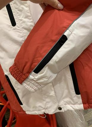 Куртка гірськолижна червона біла з кишенькою для paypass без капюшона для зручності4 фото