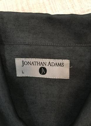 Рубашка с коротким рукавом летняя черная мужская классическая jonathan adams, р. l-xl4 фото