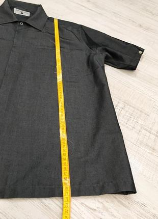 Рубашка с коротким рукавом летняя черная мужская классическая jonathan adams, р. l-xl2 фото