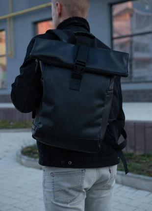 Чоловічій рюкзак роллтоп travel bag екошкіра🔥1 фото