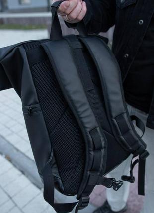 Чоловічій рюкзак роллтоп travel bag екошкіра🔥5 фото