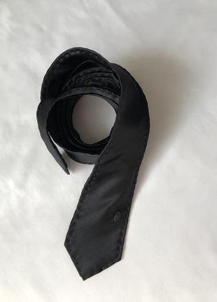 Шелковый черный очень стильный галстук g-star. унисекс1 фото
