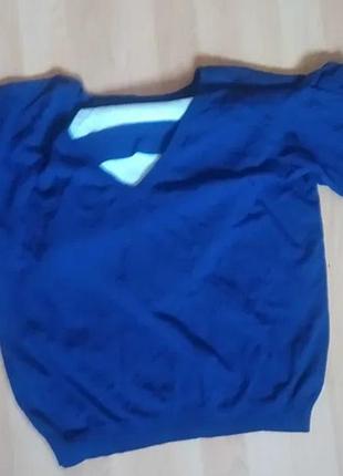 💙интересная кофточка с вырезом на спине ,  большой размер