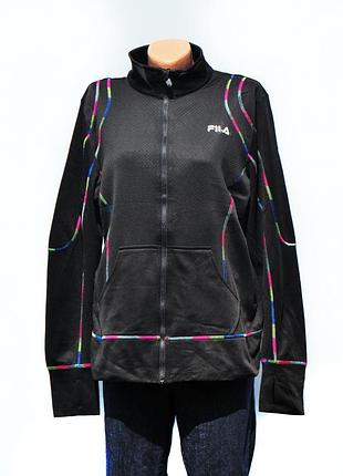Спортивна кофта на блискавці fila, для пишних форм