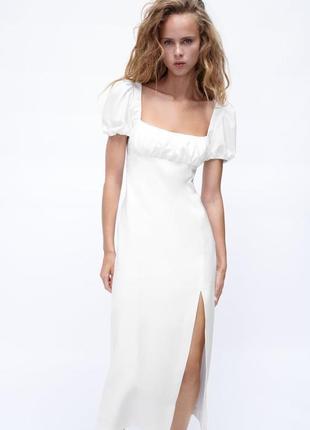 Zara -60% 💛 роскошное платье коттон стильное s, м1 фото