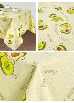 Льняна скатертина з авокадо