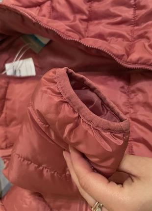 Куртка детская для девочки розовая с капюшоном красная 86 805 фото