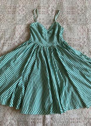 Красивый, удобный, легкий сарафан h&m юбка солнце-клеш размер s-m